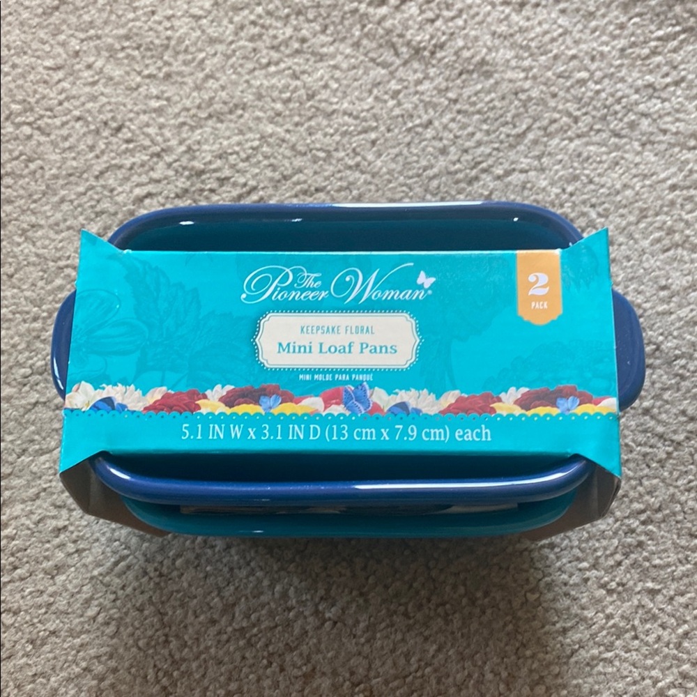 The Pioneer Woman Blue Mini Loaf Pans Set